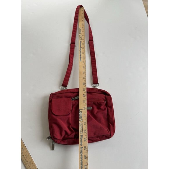 Baggallini Messenger Bag Purse Zip Adjustable Crossbody Compartments  Red - Picture 5 of 16